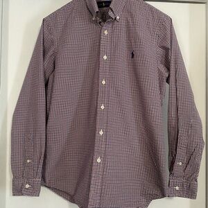 Ralph Lauren Men's Checkered Shirt - Blue and Red